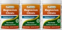 Beste Natürliche Magnesium Citrat Pulver 1 Pfund (1 LB (Pack von 3))