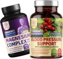 Number One Nutrition N1N Premium Blutdruckunterstützung [13 Potent Ingredients] mit Hawthorn und Hibiscus und Magnesium Complex [500mg hohe Absorption], 2 Pack Bundle