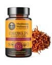 Mushroom Wellness Cordyceps Blend mit Reishi: Organische Cordyceps & Reishi Mushroom Capsules, Pilzpulver-Ergänzung, Unterstützt Immunsystem & Gesunde Urinärfunktion, 90 Vegan Capsules