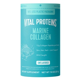 Vital Proteins Marine Collagen Peptides Powder Supplement for Skin Hair Nail Joint - Hydrolysiertes Kollagen - 12g pro Portion - 7,8 oz Kanister