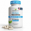 Vein & Artery Supplement - Blutfluss-Ergänzung mit Kalzium - Blutzirkulation Unterstützung für Männer, Frauen - Zirkulation und Vein Unterstützung - 60 ct