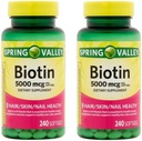 Spring Valley - Biotin 5000 mcg, 240 Softgels von Spring Valley (Pack von 2)
