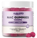 6 in 1 NAC Gummies, Chewable N Acetyl Cystein 1000mg Supplement für Kinder und Erwachsene, mit ALA, Zink, Vitamin C & E, Selen, Support Antioxidant & Immunsystem, Blaubeergeschmack, Zuckerfrei, 60 Ct
