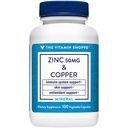 Zink mit Kupfer - unterstützt Immungesundheit - 50 MG (100 vegetarische Kapseln)