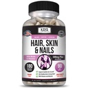 Kaya Naturals Haar Haut Nagel Kapseln BIOTIN Vitamin D Vitamin B-12 A Folic Acid Support, Haarunterstützung Vitamin Supplement - 180 Count