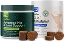 Wuffes Hip und Joint Supplement für große Zucht und 23-in-1 Multivitamin Bundle