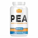 Palmitoylethanolamid Kapseln | Pea 400mg | 60 Pillenzähler | Fördert natürliche Entzündung & Schmerzmanagement | Lab Geprüfte Inhaltsstoffe