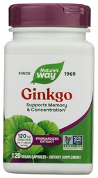 Nature's Way Premium Extrakt Ginkgo, Gedächtnis und Konzentration*, 120 Kapseln