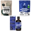 Jungle Powders Ultimate Men's Health & Wellness Bundle: 5oz Tongkat Ali Powder, 5oz Wild Blueberry Powder & 3.4oz Organic Bilberry Liquid Extract - Premium Supplements für Drive, Passion, Eyesight