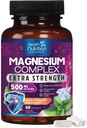 Magnesium Complex Kapseln 500 mg mit Oxid, Glycinat, Malat, Citrat - High Absorption Complex Chelat Magnesium Mineral Supplements - für Muskel-, Knochen- und Herzgesundheitsunterstützung - 60 Kapseln