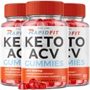 rize labs - RapidFit Keto ACV Gummis für erweiterte Gewichtsverlust mit Apple Cider-Essig-Ergänzung hilft bei der Verringerung von Belly Fat für zusätzliche Stärke (180 Gummi)