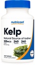 Nutricost Kelp Tablets, 325mcg Jod, 240 Tabletten - Non-GMO, Glutenfrei