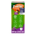 Kinder Zyrtec 24 Hour Allergy Relief Syrup, 5 mg Cetirizine Hydrochlorid Antihistamin, Kinder Allergy Medizin für Indoor & Outdoor Allergy Relief, Dye- & Sugar-Free, Grape, 8 fl. oz
