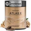 ATLAS X 10-in-1 Masculinity Maximiser Ergänzung für Männer - Energie, Stärke & Vitalität Kapseln mit Shilajit, Ashwagandha, Zink, Safed Musli, Tongkat Ali, Black Maca, Fadogia Agrestis, 2 Monate Versorgung