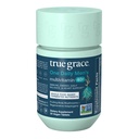 True Grace Men's 40+ One Daily Multivitamin Fermented Minerals, Organic Adaptogens & Pilze Ganzkörper Balance Immune, Endurance, Knochen & Herz Support Supplement - Non-GMO - 30 Vegan Tabletten