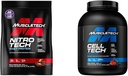 MuscleTech Whey Protein Pulver Nitro-Tech Whey Protein Isolat & Peptide & Nohydrate Pulver Cell-Tech Kreatin Pulver