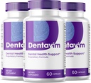 (3 Pack) Dentavim Kapseln - All Natural Care for Teeth and Gums - Dentavim Dental Health Formel Pillen - Maximale Stärke, Vitamin & Minerals für Gesamter Mundschutz, Denta Vim für Bewertungen