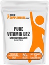 BulkSupplements.com Reines Vitamin B12 Pulver - wie Cyanocobalamin, Vitamin B-Ergänzungen, Cyanocobalamin B12-Ergänzung - Reines Produkt, Mehrere Servierungen, 50g (1.8 oz) (Pack von 1)
