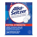 Alka-Seltzer Extra Strength Heartburn Relief Effervescent Antacid Tabletten, Fast Indigestion Relief, 24 Ct