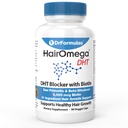 DrFormulas DHT Blocker für Männer und Frauen | HairOmega Advanced Hair Growth Supplements mit Biotin 5000 mcg | Haarausfall Vitamine Pillen, 45 Tage Versorgung