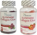 Natur Glow Glutathione Collagen Glow, 60 Bio Kaugummis (Strawberry (1Bottle) & Cranberry (1 Flasche))
