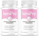 (2 Pack) FemiPro Bladder Control Pillen - Original FemiPro Capsules, Femi Pro Bladder Control Support Supplement, Probitic FemiPro Pillen für allgemeine Gesundheit und Wellness Bewertungen, 60 Kapseln 2 Monate