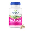 RidgeCrest Kräuter Haar ReVive, Nahrungsergänzungsmittel mit Vitamin C, Biotin (6000mcg), Zink und Kupfer, Haar Vitamine für Frauen zu unterstützen gesundes Haar, Haut und Nägel (120 Caps, 30 Servierungen)