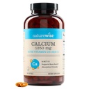 NatureWise High-Purity, All-Natural Calcium 1250mg + Vitamin D3 1000IU + Bio MCT Kokosöl - Schwangerschaftssicher + Non-GMO - Absorptionsfreundlich, Glutenfrei - 200 Softgels[100-Day Supply]