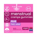 Menstrual Cramp Period Gummies True Roots | PMS Unterstützung Ergänzung für Frauen | Gesunde Flow | Flo PMS Menstruationszyklus Relief, Cramping und Bloating | Vegan & natürliche Aromen | 60 Count