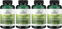 Swanson Olivenblatt Extrakt Kapseln mit 20% Oleuropein - (120 Kapseln, 500mg Jeder) 4 Flaschen