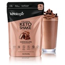 Keto Collagen Shake (Chocolate) - mit Kokosöl, Präbiotika, Gras Fed hydrolysierte Collagen Peptide Typ I & III, Low Carb, Gluten Free,1.78lbs. (810g)