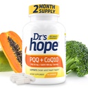 PQQ CoQ10 - PQQ 20mg Mit CoQ10 100mg, PQQ Supplement Mit Coenzym Q10 Supplement unterstützt Gehirngesundheit, 60 Veggie Caps - 1 Kapsel pro Servieren