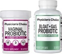 Physicians CHOICE Vaginal Wellness Probiotic 30ct + Bloat & Gas Probiotic 30ct - Monatliches Relief Combo für Frauen