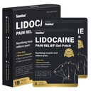 Sumifun 4% Lidocaine Patches, 18 Count Long Lasting Plaster Patch für Knie, Schulter, Muskel, Gelenke mit natürlichen Inhaltsstoffen, Extended Patch mit Lidocaine FSA oder HSA Eligible