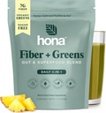 Gut & Superfood Blend, Grüns Pulver mit Präbiotika, Probiotika, Fiber & Natural Caffeine, Glutenfrei, Sugar Free, Dairy Free, Vegan Non GMO Greens Superfood Powder, 30 Srvgs