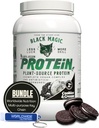 Worldwide Nutrition Bundle Kompatibel mit Black Magic Multi Source Protein Powder - Vegan Cookies and Cream | High Protein Powder, Low Carb, Low Sugar | Whey, Egg & Casein Blend - 2 LB mit Keychain