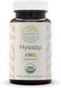 HerbEra Hyssop USDA Organic 60 Kapseln | Natürliche Kräuterergänzung | Certified Organic Vegetarian Capsules and Organic Hyssop (Hyssopus officinalis) Getrocknete Kräuter (60 Kapseln)
