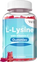 VAITE L-Lysine 800mg Gummie mit Vitamin C - Haut, Lip & Cold Sore* Unterstützung für Frauen - Lysin für Erwachsene, unterstützt Gewebe Gesundheit & Immunsystem, Aminosäure & Complex Supplements, 60 Vegan Chewable