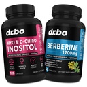 Myo-Inositol & D-Chiro Inositol & Berberine Ergänzung Kapseln - Unterstützung Hormon Balance, Regular Menstrual Cycle, Womens Health - 1200mg Berberine Pillen für gesunde Stoffwechsel