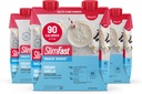 SlimFast Snack Shake, 90 Calorie Fiber Shake, bereit zu trinken, Protein Drink, Creamy Vanilla, 12 Count