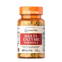 Puritan's Pride Multi-Enzyme-Formel, Verdauungshilfe für Proteine, Fette und Kohlenhydrate, Nahrungsergänzungsmittel für Verdauung und gesunden Gut-Unterstützung, 50-Tage-Versorgung, 100 einfach zu schlucken beschichtete Tabletten