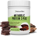 NaturalSlim Protein Powder mit Vitaminen und Mineralien Metabolic C-Plus - Meal Replacement Powder Fortified with Vitamin C, Zinc & Amino Acid - Chocolate Protein Powder 10 Serviers 1.1 lb.