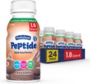 PediaSure Peptide 1.0 Cal,24 Count,Complete,Balanced Nutrition for Kids with GI Konditionen,Peptide-Based Formula,with 7g Protein and Prebiotics, for Oral or Tube Feeding,Chocolate,8-fl-oz Bottle