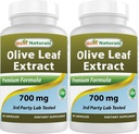 Best Naturals 2 Pack Olivenblatt Extrakt 700mg 90 Kapseln (Gesamt 180 Kapseln)