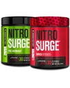 Jacked Factory Nitrosurge PreWorkout in Black Cherry & Black Cherry Nitrosurge Shred Thermogenic PreWorkout für Herren & Frauen