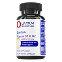 Quantum Nutrition Labs Vitamin D3 und K2 Supplement - Knochen & Herz-Gesundheit Unterstützung für Frauen & Männer, 5000 IU, Vegan Vitamine, ermöglicht Kalziumabsorption, Glutenfrei - 30 pflanzlichen Kapseln