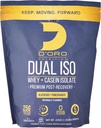 Dual ISO Whey & Casein Isolate Protein Powder - Blueberry & Pomegranate Flavor - Premium Post Recovery Protein Powder - 27G Protein Per Scoop