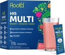 Root'd Multivitamin Pulver mit 3X Elektrolyten für Männer - 24 Vitamine & Mineralstoffe, 3X Elektrolyte, 9 Bio-Superfoods, Probiotics & Enzyme, Zuckerfreie Multivitamin & Hydration | 24 Pakete