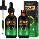 Mullein Drops, Mullein Leaf Extract, Bio Mullein Leaf Tinkture Kräuterergänzung, keine Additive Mullein Extract Tropfen 2 fl Oz, 2 Packungen
