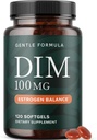 DIM-Ergänzung 100 mg | Estrogen Balance für Frauen und Männer | Diindolylmethan für Hormon Balance, Hormonelle Akne, Menopause & Antioxidante Unterstützung | mit MCT Oil & Vitamin E | Gentle Softgels | 120 Ct.